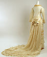 Wedding dress, cotton, silk, American