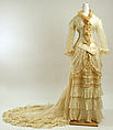 Wedding dress, cotton, silk, American