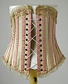 Corset, cotton, silk, steel, American