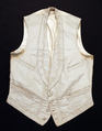 Vest, silk, cotton, American