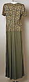 Dinner dress, Jessie Franklin Turner (American, 1923–1943), silk, metal, American