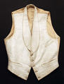 Vest, silk, cotton, leather, American