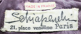 Cocktail ensemble, Schiaparelli (French, founded 1927), (a–c) silk
(d) silk, feathers, French