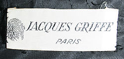 Dinner dress, Griffe of Paris (French), silk, leather, French