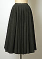 Cocktail dress, House of Dior (French, founded 1946), (a) wool
(b) silk
(c) leather
(d) nylon, French