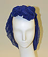 Hat, Madame Suzy (French), silk, cotton, French