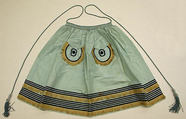 Apron, silk, American