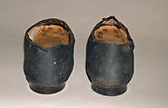 Slippers, leather, wool, American