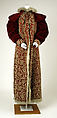 Evening robe, silk, fur, probably French