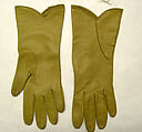 Ensemble, Vera Maxwell (American, 1901–1995), (a-c) wool
(d) silk
(e, f) leather, American