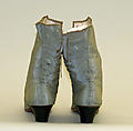 Wedding ensemble, (a–c) silk/wool
(d, e) silk, linen, leather, American