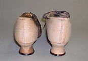 Slippers, silk, leather, American