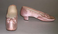 Evening ensemble, (a, b, c) silk, cotton; (d, e) silk, leather, British