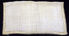 Handkerchief, linen, cotton, American