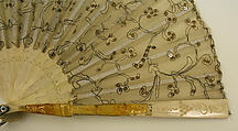 Fan, plastic (celluloid), ivory, metal, Spanish