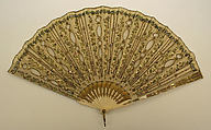 Fan, silk, ivory, French