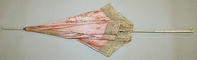 Parasol, silk, lace, ivory, metal, French