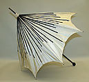 Parasol, silk, metal, beading, European