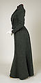 Walking dress, F. X. Ledoux (American), wool, silk, American