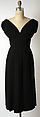 Cocktail dress, House of Dior (French, founded 1946), (a, b) wool
(c) silk, semi-precious stones, French