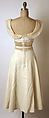 Evening dress, Madame Grès (Germaine Émilie Krebs) (French, Paris 1903–1993 Var region), (a) linen, cotton
(b) linen, leather, French