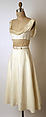 Evening dress, Madame Grès (Germaine Émilie Krebs) (French, Paris 1903–1993 Var region), (a) linen, cotton
(b) linen, leather, French