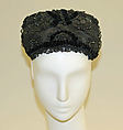 Hat, House of Balenciaga (French, founded 1937), silk, cotton, jet, French