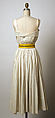 Dress, Schiaparelli (French, founded 1927), linen, leather, French