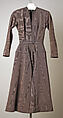 Ensemble, Christian Dior (French, Granville 1905–1957 Montecatini), (a) cotton/rayon/acetate blend
(b) straw
(c–f) metal, French