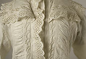 Tea gown, cotton, British