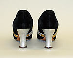 Pumps, cotton, leather, American