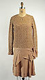Dress, Nellie Harrington (American), wool, silk, leather, American