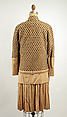 Dress, Nellie Harrington (American), (a, b) cotton, silk
(c) leather, American