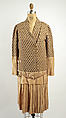 Dress, Nellie Harrington (American), (a, b) cotton, silk
(c) leather, American