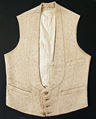 Wedding vest, silk, cotton, American