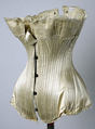 Corset, silk, cotton, metal, boning, French