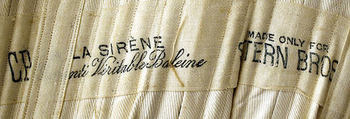 Corset, silk, cotton, metal, boning, French