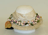 Promenade hat, wool, silk, American