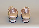 Mules, Lord &amp; Taylor (American, founded 1826), silk, leather, wood, American