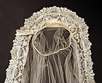 Wedding ensemble, silk, metal, American