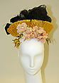 Hat, straw, silk, wire, French