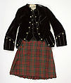 Ensemble, (a, b) silk, metal
(c) wool, silk
(e, g, h) wool
(f) leather, metal, hair
(i) silk
(k) silk, metal, feather
(m, n) metal, Scottish