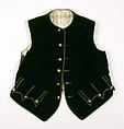 Ensemble, (a, b) silk, metal
(c) wool, silk
(e, g, h) wool
(f) leather, metal, hair
(i) silk
(k) silk, metal, feather
(m, n) metal, Scottish