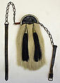 Ensemble, (a, b) silk, metal
(c) wool, silk
(e, g, h) wool
(f) leather, metal, hair
(i) silk
(k) silk, metal, feather
(m, n) metal, Scottish