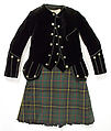 Ensemble, (a, b) silk, metal
(c) silk, wool
(d, e, g, h) wool
(f) leather, metal, hair
(i) silk
(j) metal, glass
(k) silk, metal, feather, Scottish