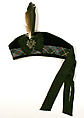 Ensemble, (a, b) silk, metal
(c) silk, wool
(d, e, g, h) wool
(f) leather, metal, hair
(i) silk
(j) metal, glass
(k) silk, metal, feather, Scottish