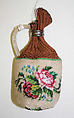 Bag, glass, metal, cotton, French