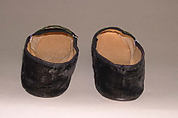 Slippers, silk, leather, wool, American