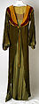 Tea gown, Jessie Franklin Turner (American, 1923–1943), silk, metallic, American