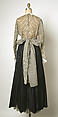 Evening dress, House of Balmain (French, founded 1945), silk, linen, jet, French